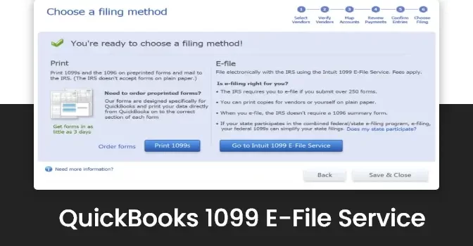 QuickBooks 1099 E-file Service