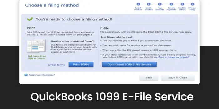 QuickBooks 1099 E-file Service