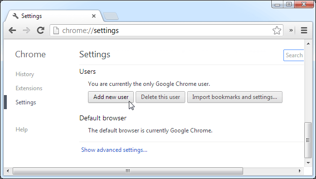 Add New User to Chrome