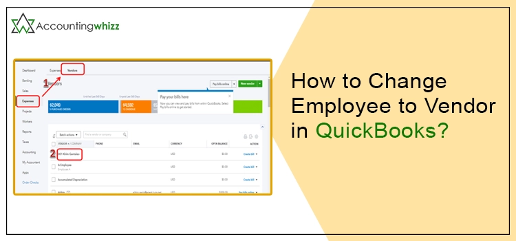 Change Employee to Vendor in QuickBooks