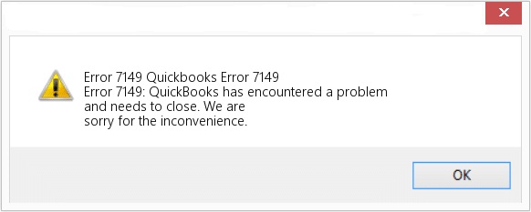 QuickBooks error 7149